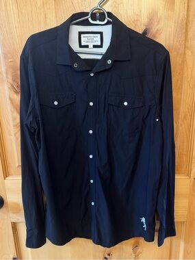Men's Black Long-Sleeve Western Shirt Diamond cross Ranch